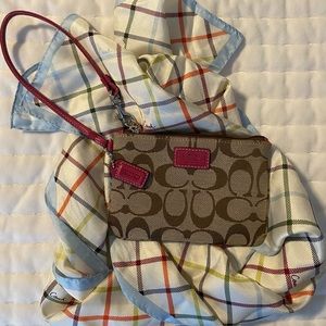 Coach Wristlet & Scarf